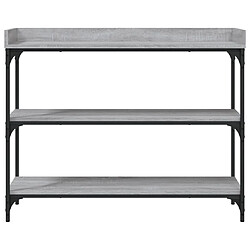 Avis vidaXL Table console avec étagères sonoma gris 100x30x80 cm