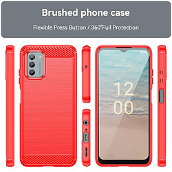 Htdmobiles Coque pour Nokia G42 5G - housse etui silicone gel carbone + film ecran - ROUGE