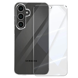 3mk Coque Silicone pour Samsung Galaxy S24 FE avec Verre Trempé Antichoc Transparent