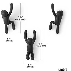 Avis Umbra Patère bonhomme Buddy (Lot de 3) noir.