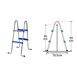 Avis Echelle 2x2 marches pour piscine hors-sol gre h90 cm