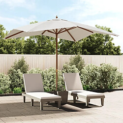 Maison Chic Parasol Jardin | Parasol de jardin avec mat en bois sable 300x300x273 cm - GKD67920