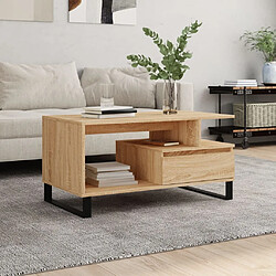 Maison Chic Table basse,Table Console Table d'appoint, Table pour salon Chêne sonoma 90x49x45 cm Bois d'ingénierie -MN88277