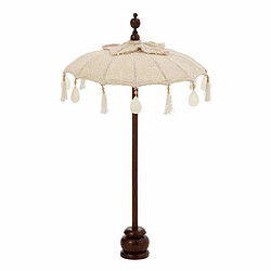 Paris Prix Parasol Déco Pompons & Coquillages 90cm Beige