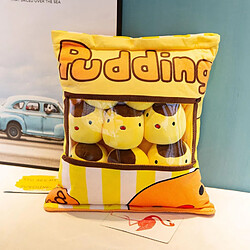 Universal Animaux mignons pudding toys en peluche mini balles rondes poussin ours pingouin lapin un sac (jaune)