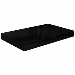 Maison Chic Étagère murale flottante,Etagère de rangement flottante Noir brillant 40x23x3,8 cm MDF -MN22257