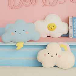 Universal 48 cm Mignon Dessin Animé Nuage Peluche Jouet Kawaii Soleil Arc-en-ciel Lightning Collection Sky Nuage Oreiller Peluche Coussin Décoration de la maison | Oreiller en peluche (Arc-en-ciel Nuage)