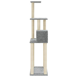 Acheter vidaXL Arbre à chat avec griffoirs en sisal Gris clair 147 cm