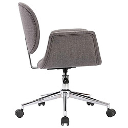 Acheter Maison Chic Chaise Gaming | Chaise pivotante de bureau Ergonomique Fauteuil Gris Tissu -GKD49619