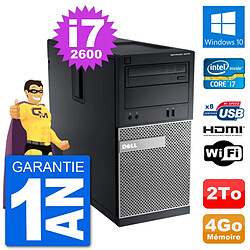 PC Dell 3010 MT i7-2600 RAM 4Go Disque Dur 2To HDMI Windows 10 Wifi - Occasion