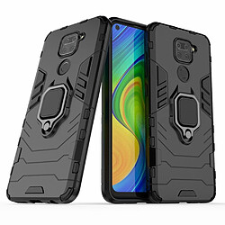 Coque en TPU hybride avec support de bague noir pour votre Xiaomi Redmi Note 9/Redmi 10X 4G