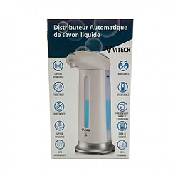 Desineo Distributeur automatique de savon, gel hydroalcoolique 330 ml gris et blanc soap dispenser auto dispenser pas cher