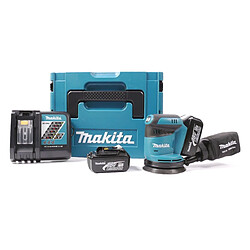 Makita BBO 180 RFJ Ponceuse excentrique 18V Li-ion + 2x Batteries 3.0Ah + Chargeur + Coffret Makpac