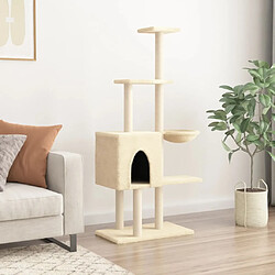 Avis Arbre à chat avec griffoirs,niche pour chat en sisal Crème 145 cm -MN98111