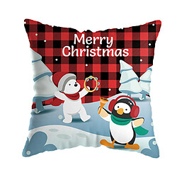 Acheter P128 3PCS 45 * 45cm Christmas Snowman Motif étreignant Taie d'oreiller Maison de vacances Décoration Taie d'oreiller Sofa Coussin Coussin Coussin