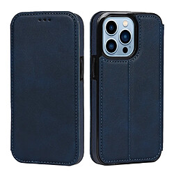 Coque en TPU + PU absorption magnétique avec porte-carte bleu pour votre iPhone 13 Pro 6.1 pouces