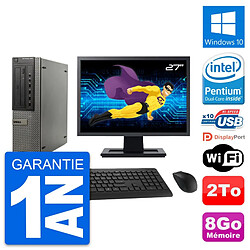 PC DELL OptiPlex 990 DT Ecran 27" Intel G630 RAM 8Go Disque 2To Windows 10 Wifi - Occasion