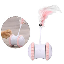 Acheter Jouet Pour Chat Auto-rotatif Gobelet Plume Teaser Jouet électronique Rose