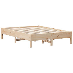 Vidaxl Cadre de lit 140x190 cm bois de pin massif