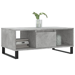 Avis Maison Chic Table basse,Table Console Table d'appoint, Table pour salon Gris béton 90x50x36,5 cm Bois d'ingénierie -MN93745