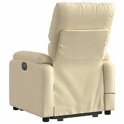 Acheter Maison Chic Fauteuil Relax pour salon, Fauteuil inclinable de massage électrique Crème Tissu -GKD67214