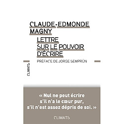 Lettre sur le pouvoir d'écrire - Occasion