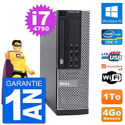 PC Dell 9020 SFF Intel Core i7-4790 RAM 4Go Disque Dur 1To Windows 10 Wifi - Occasion