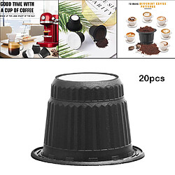 Avis Rechargeable K Tasse À Café Espresso Capsule Filtre Tasse pour Nespresso , 20 pièces PP K Tasse Café CapsulePod, 2 couleur En Option