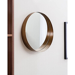 Beliani Miroir PINEY 40 cm Cuivré