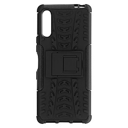 Avizar Coque Sony Xperia L4 Protection Bi-matière avec Béquille Support Noir