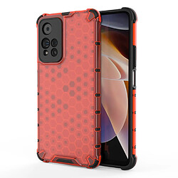 Coque en TPU anti-rayures, motif nid d'abeille, antichoc rouge pour votre Xiaomi Redmi Note 11 Pro Plus/Redmi Note 11 Pro