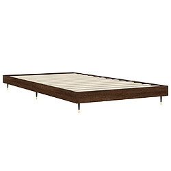 Maison Chic Lit adulte - Lit simple Cadre de lit,Structure du lit Contemporain chêne marron 90x200 cm bois d'ingénierie -MN83097 pas cher