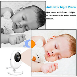 Acheter Babyphone Camera Écran LCD 2.4 Pouces Vision Nocturne Intercom Bidirectionnel EU Plug YONIS