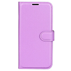 Etui en PU texture litchi, violet pour votre Vivo iQOO 9 Pro