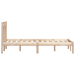 Maison Chic Lit adulte - Lit simple Cadre de lit,Structure du lit Contemporain Bois de pin massif 200x200 cm -MN17844 pas cher