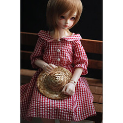 Acheter 1/4 Poupées Rouge Hors épaule à Carreaux Jupe Robe Vêtements Pour Poupée BJD Dollfie