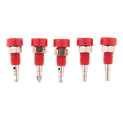 5pcs 2mm Banane Jack Montage sur panneau, borne de connexion 30-60V 10A, rouge