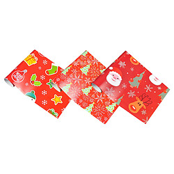 Lot de 3 papiers d'emballage de Noël recyclables