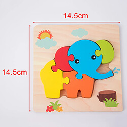 Jouets Colorés De Puzzle En Bois Montessori Pour L'éléphant D'enfants En Bas âge