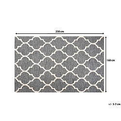 Beliani Tapis en laine gris 160 x 230 cm YALOVA