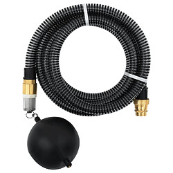 vidaXL Tuyau d'aspiration avec raccords en laiton noir 1,1" 3 m PVC