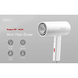 Acheter Universal 1200W RP-HC04 Sèche-cheveux à électrode négative haute puissance Sèche-cheveux séchage rapide Poignée pliante Coiffure Tondeuse pour la maison(blanche)