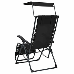 Acheter vidaXL Chaise pliable de terrasse Textilène Noir