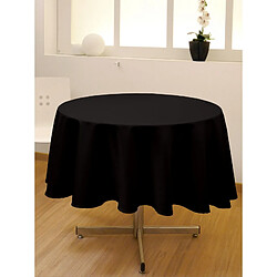 Soleil D'Ocre Nappe ronde unie - Diamètre 180 cm - Noir