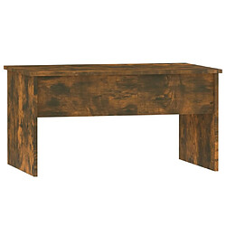 Avis Maison Chic Tabls basse,Table Console pour salon Chêne fumé 80x50,5x41,5 cm Bois d'ingénierie -MN98611