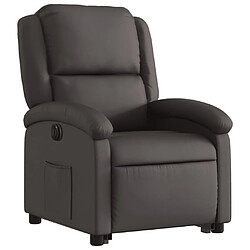 Avis vidaXL Fauteuil inclinable électrique marron foncé cuir véritable