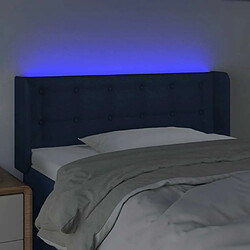 Acheter Maison Chic Tête de lit scandinave à LED,meuble de chambre Bleu 103x16x78/88 cm Tissu -MN18865