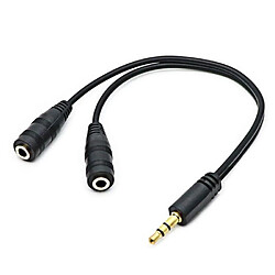 Avis Tech Discount TD® Adaptateur Coupleur Sortie Double Jack - 3.5mm - cable et connectique pour audio-vidéo - accessoire de casques, telephone