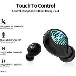 Acheter Chrono Écouteurs sans fil, écouteurs Bluetooth 5.0 in Ear avec design de dessin animé mignon Écouteurs HiFi stéréo Ture pour enfants Cadeau de cosplay adulte 36H Playtime Music avec micro intégré Étui de chargement portable(noir)