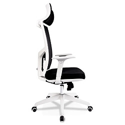 Avis Alterego Fauteuil de bureau design 'MATILDA' en tissu noir et structure blanche